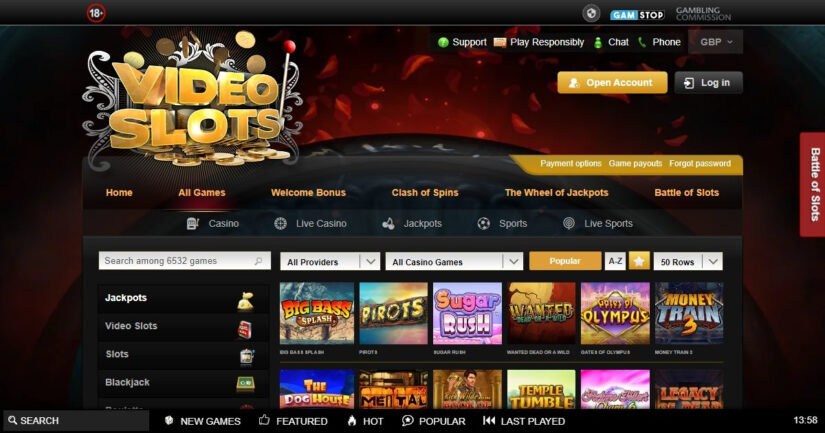 Jeux casino Videoslots