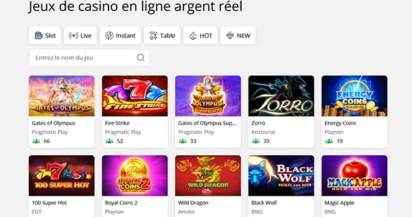 online kaszinó játékok